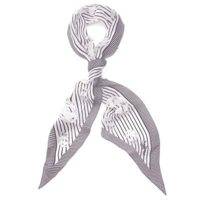 alexander mcqueen, silk satin skull scarf, inverted bar